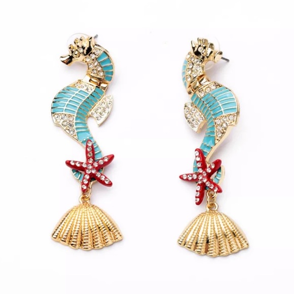 Jewelry - ARIA Seahorse Statement Earrings!